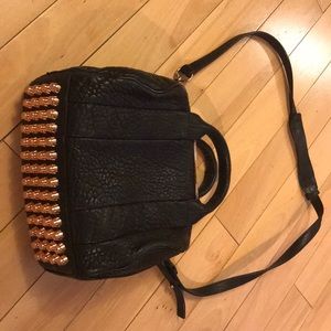 Alexander McQueen Rockies Rose Gold Leather Bag